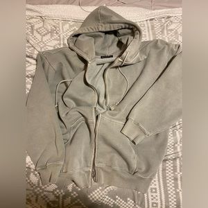 brandy melville christy hoodie sage green